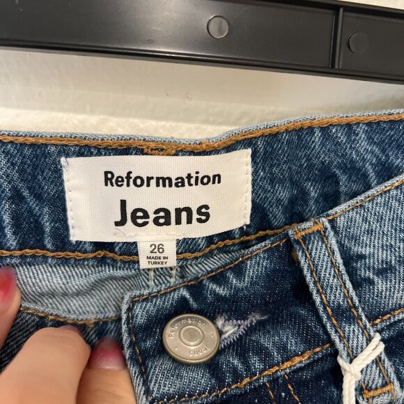 Reformation Jagger Denim Midi Skirt - Size 26 - Picture 8 of 8